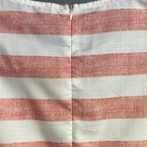 White and pink romper zipper back sleeveless vintage look size Large - Picture 6 of 9